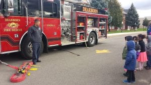 Our visit from the firefighters!