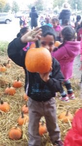 We had a pumpkin patch at Miller School!