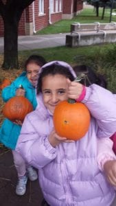 We had a pumpkin patch at Miller School!