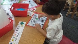 We played "spooky" math games!