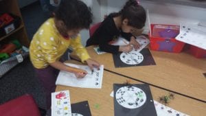 We played "spooky" math games!