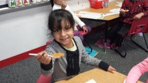 We investigated pumpkin pie with our sense of smell and taste!!! Yummy!