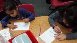 We are creating our plan by drawing for our personal narrative about a time we played in the snow.