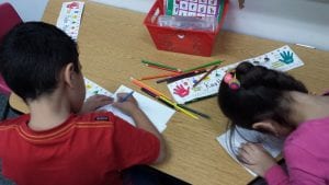 We are creating our plan by drawing for our personal narrative about a time we played in the snow.