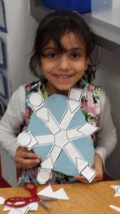 We are creating 2D shapes snowflakes!!!