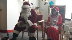 Santa read us a story! He loves to read!
