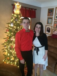 This is Ryan and I on Christmas morning! We enjoyed a beautiful day!