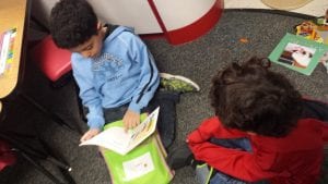 Our Kindergarteners buddy read to Preschoolers!!!! :) This was so fun!!!