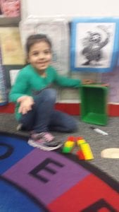 The "leprechaun" left gold around our room. He even stepped in green paint and lost his shoe and his hat in our room! I think he spent some time playing the drums too!