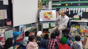 Mr. Thorpe took time our of his busy day to read a very funny story to us! Thank you!!!