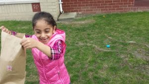 We had fun with a math egg hunt outside!