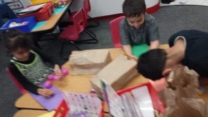 We used our math eggs to practice addition and subtraction up to 5.