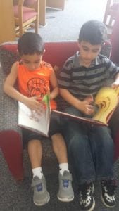We checked out library books!