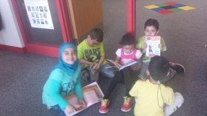 We checked out library books!