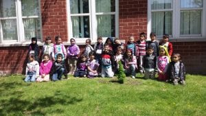 We planted a little spruce tree!