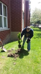 Thank you, Mr. Jay, for digging our hole to help us plant our tree!