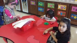 Here we are making our strawberry!!!