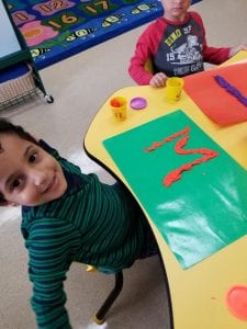 We practiced making the letter M!