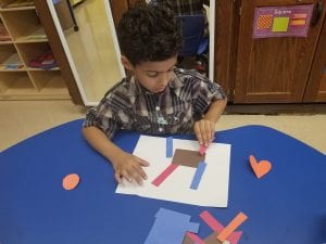 We used 2D shapes to create animals!