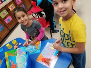 We are forming letters with playdough!