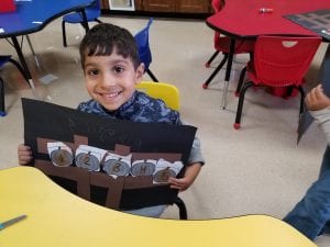 We cut, glued, and put pumpkins in number order 1-5!