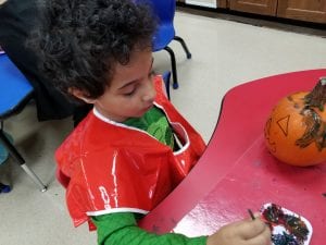 Some of us gave our pumpkins painted on hair too! We love to add details!