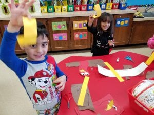 We are practicing how to accordion fold the legs for our turkeys!