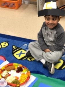We wore hats like the Pilgrims!
