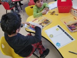 We also sorted pictures of clothing into cold weather clothes and hot weather clothes!