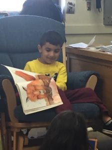 You can see the joy of reading on his face!!!