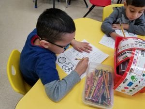 We practiced letter formation for the letter Bb.