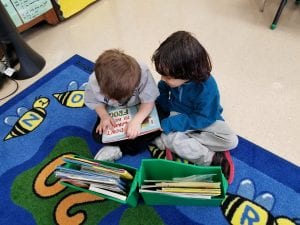 When we Read to Someone we sit EEKK with a buddy. (Elbow to elbow, knee to knee)