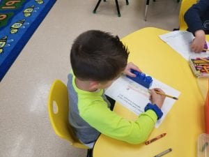 We have been learning about 2D shapes. Each day we created circle maps for the shape of the day as a review of the facts for that shape. Then we used items to trace and create illustrations featuring that shape. We did this for square, triangle, circle, and rectangle. We are making a 2D shapes book!