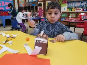 We used 2D shapes to create our one of a kind houses!