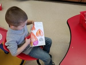 We made Valentines to give to someone special.