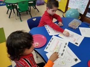 We sorted candy hearts by color and graphed the number from each category.