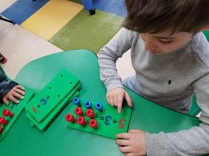 We practiced addition with objects too!