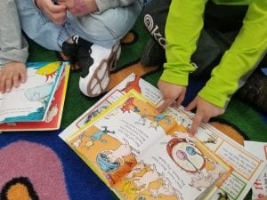 We used a magazine article about Dr. Seuss to identify characteristics of the books he has written and illustrated.