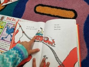 We learned Dr. Seuss used many crazy machines and vehicles in his illustrations! We looked for evidence of that too!