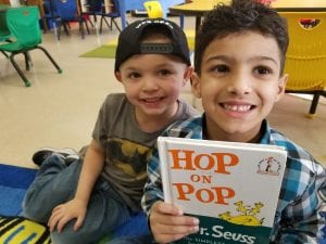 We wrote "Hop on Pop"! Parents, this is a great book for your child to read to you! There are many words they can blend. They will feel so confident as a reader after trying this book! I highly recommend it!