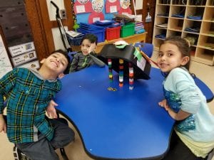 We worked in teams to make our traps!