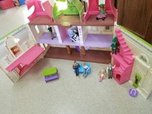 The Leprechaun made himself at home inside of our dollhouse!