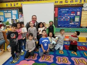 Mr. Higgins, principal from William Ford, read us a story!!