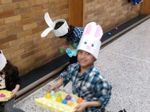 We matched the number on the egg with the number in the carton.