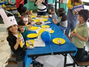 We had some winners for the Minion reading contest! They went to the minion party!