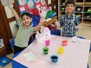 We wore gloves to keep our hands clean!