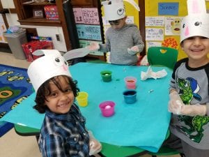 We wore gloves to keep our hands clean!