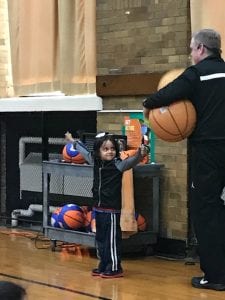 Basketball Jones visited our school He had one of our friends balance basketballs on pens!