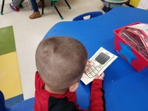 We practiced using our pretend phones to call home! :)