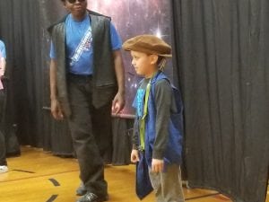 One of our friends was chosen for the stage during an assembly! :)